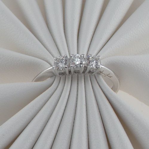 Ring Tilogy GIANNI CARITA' Diamonds Ct 0,42 G color - White Gold 18 Kt