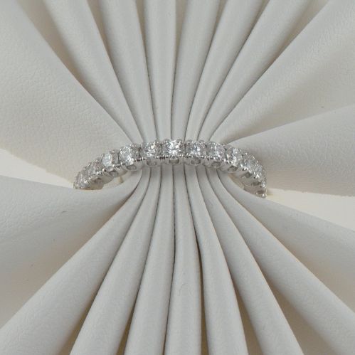 GIANNI CARITA' Eternity ring finger ring, Ct 1,62 G color diamonds, 18 Kt white gold