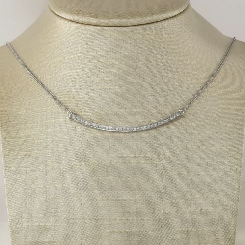 GIANNI CARITA' necklace with Ct 0.32 diamonds G color  - 18 Kt white gold