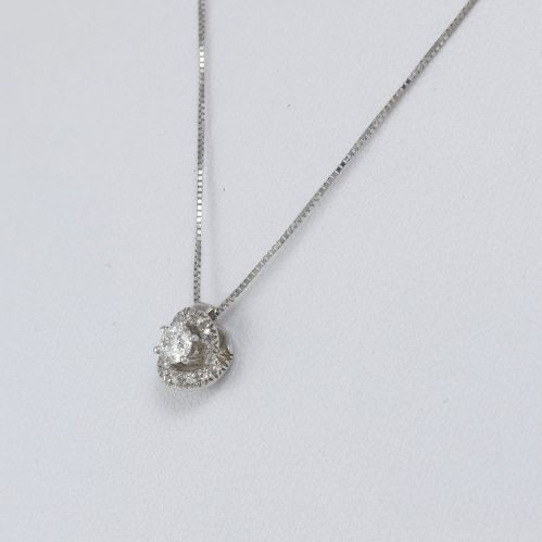 MILUNA Collar 'Infinite Love' Diamantes Ct 0,22 + 0,04 G - Oro blanco 18 Kt