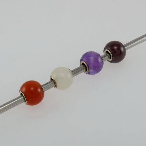 TROLLBEADS - Round natural stone beads - One bead of your choice, € 45 each