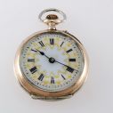 Vintage pocket watch from the end 1800s, silver 800, Swiss, cylinder escapement