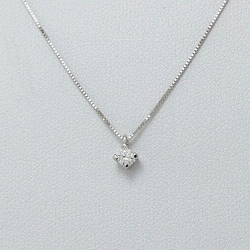 GIANNI CARITA 'Necklace, Central Diamond Ct 0.10 - G color - 18 Kt white gold