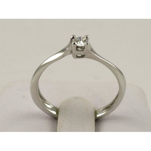 SOLITARY RING by  MILUNA - Ct 0,15 Diamond - G color- 18 kt white gold