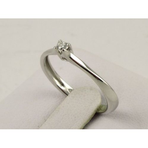 SOLITARY RING by  MILUNA - Ct 0,07 Diamond - G color- 18 kt white gold