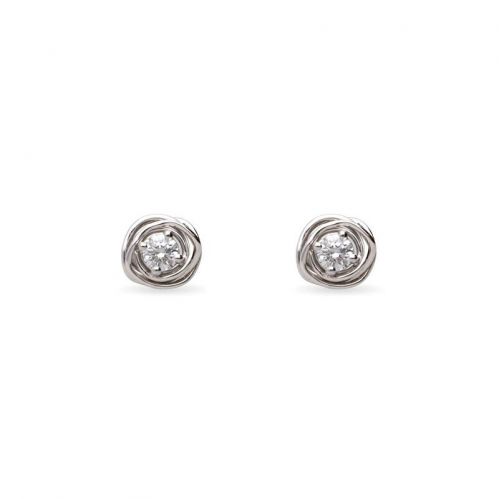 FILODELLAVITA earrings - 9 Kt Gold, 0.16 Ct Diamonds Color E-VS1