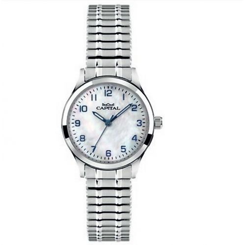 CAPITAL klassische Damenuhr, Miyota-Uhrwerk, elastisches Armband, 28 mm