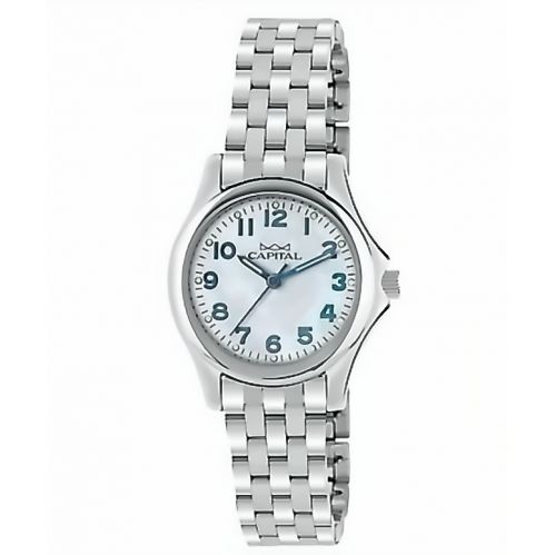 CAPITAL women's sports watch, Miyota movement, white mother-of-pearl dial