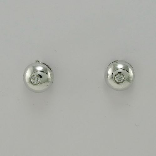GIANNI CARITA' FOGI Line - Earrings 'Light point' - White Gold and Diamonds